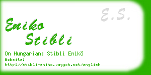 eniko stibli business card