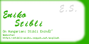 eniko stibli business card